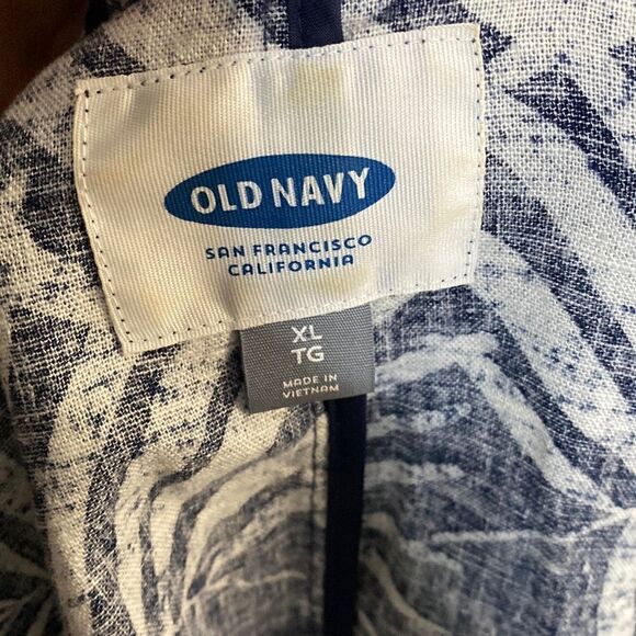 Old Navy Light Weight Open Front Linen Palms Jacket Blazer - Picture 8 of 10